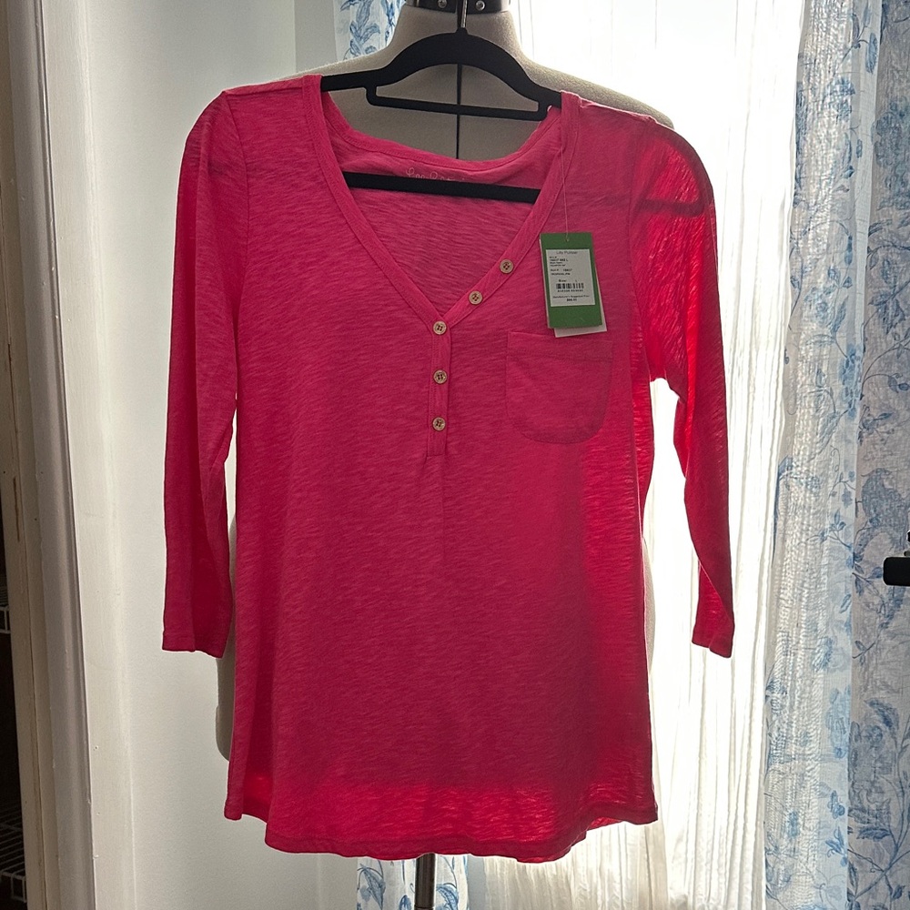 Lilly Pulitzer Bright Pink Long Sleeve Tee